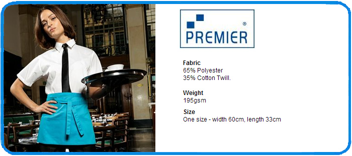 Premier 3 pocket design short work apron pr155