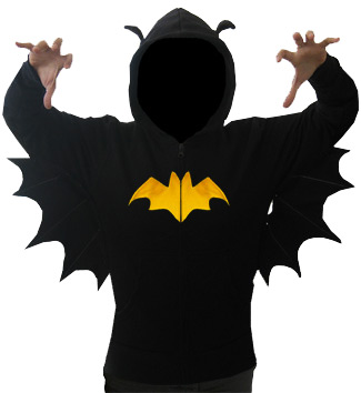 bat hoodie with logo