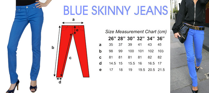 Vibrant Jeans Size Chart