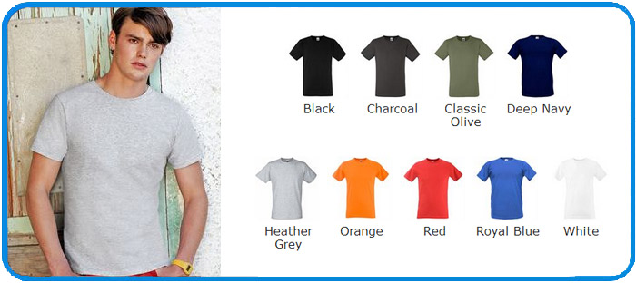 fotl slim fit t shirt chart colour