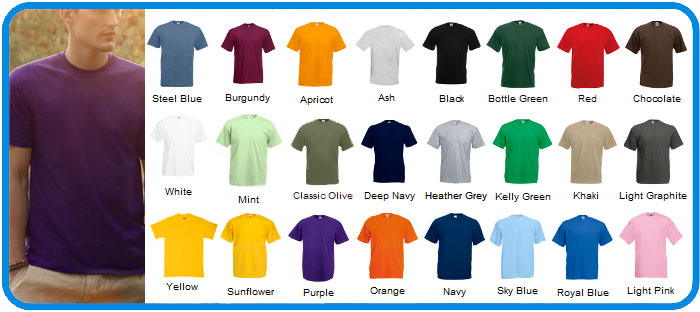 Fruit of the Value T-Shirt in 27 colours