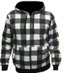 zipper plaid checker hooded top