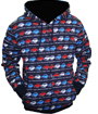 mini all over hooded sweatshirt