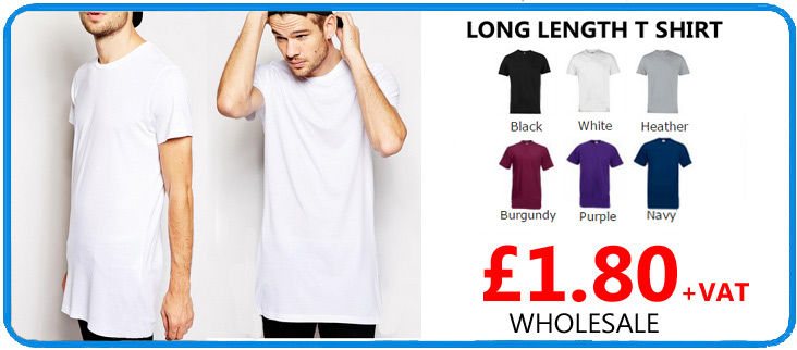 longer length cut t shirt colour chart