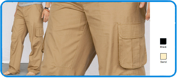 mens fitted cargo trousers