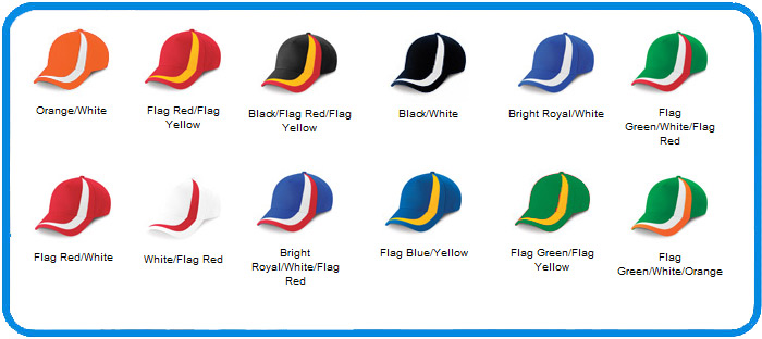 colour chart national hats