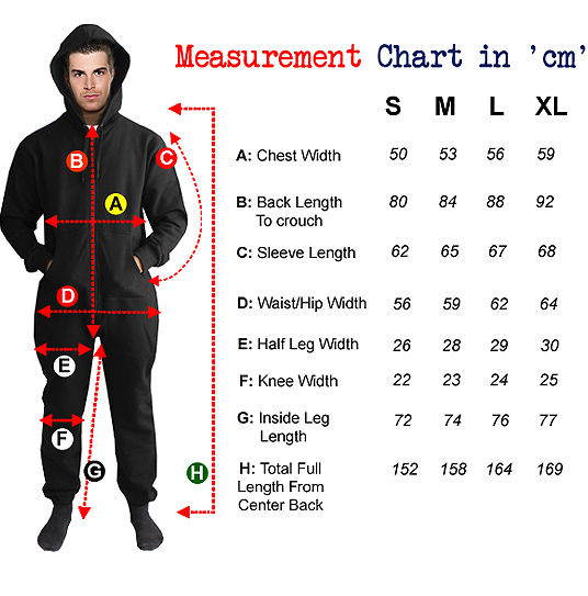 measurement chart for sizes