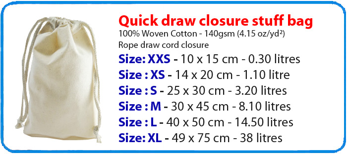 quick drawstring cotton tote bags