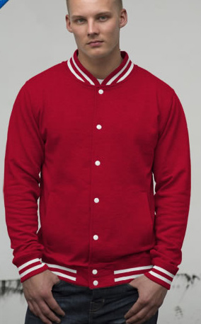 red body and sleeve college tops
