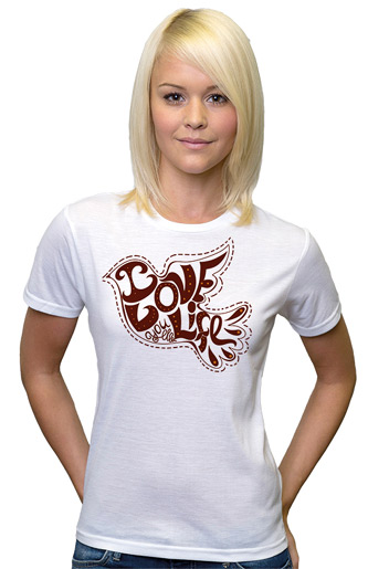 women white polyester sublimation t-shirt