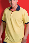 contrast placket polo