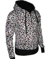 punk leopard zip up hoodies