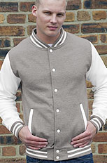 sports grey with white sleeve letterman jacket
