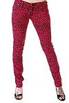 ladies leopard print skinny jeans