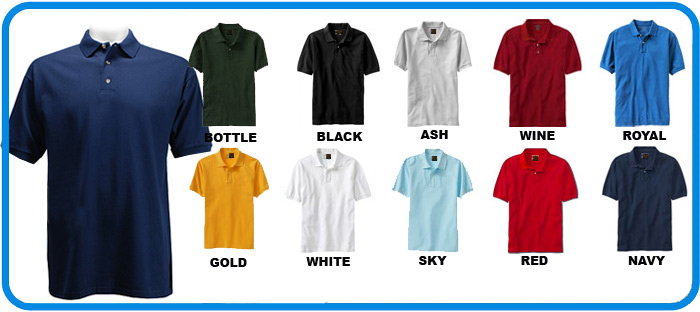 Classic S S Poly Cotton Plain Quality Polo Shirts ES-115