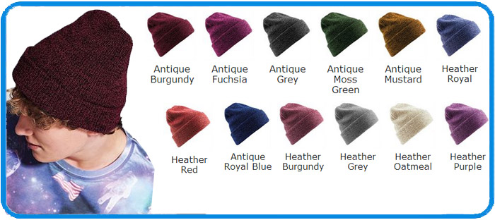 beechfield vintage heritage colour chart beanie